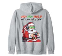 Divertente Babbo Natale Gamer Ho Ho Hold My Controller Felpa con Cappuccio