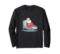 Divertente Babbo Natale in Costume da Letto d'ospedale Maglia a Manica