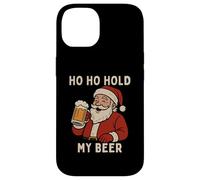 Divertente Babbo Natale tropicale con birra - Ho Ho Hold My Beer Christmas Custodia per iPhone 14