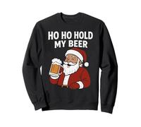 Divertente Babbo Natale Tropicale con Birra - Ho Ho Hold My Beer Christmas Felpa