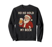 Divertente Babbo Natale Tropicale con Birra - Ho Ho Hold My Beer Christmas Felpa