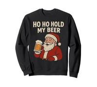 Divertente Babbo Natale Tropicale con Birra - Ho Ho Hold My Beer Christmas Felpa