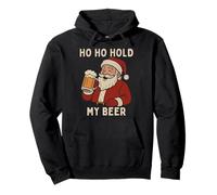 Divertente Babbo Natale Tropicale con Birra - Ho Ho Hold My Beer Christmas Felpa con Cappuccio