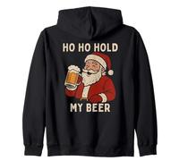 Divertente Babbo Natale Tropicale con Birra - Ho Ho Hold My Beer Christmas Felpa con Cappuccio