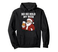 Divertente Babbo Natale Tropicale con Birra - Ho Ho Hold My Beer Christmas Felpa con Cappuccio