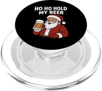 Divertente Babbo Natale tropicale con birra - Ho Ho Hold My Beer Christmas PopSockets PopGrip per MagSafe