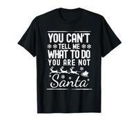 Divertente Babbo Natale Vintage Non puoi dirmi Cosa Fare Natale Maglietta