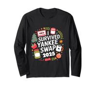 Divertente Babbo Natale Yankee Swap Secret Santa 2025 elefante bianco Maglia a Manica