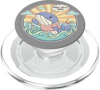 Divertente balena Hello There Cute Ocean Creature Lover Fan PopSockets PopGrip per MagSafe