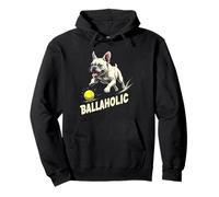 Divertente Ballaholic Bulldog Francese Che insegue Frenchie Ball Felpa con Cappuccio