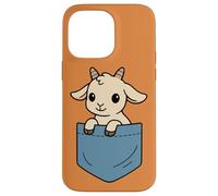Divertente bambino capra Pocket Pal Carino Fattoria Animale Capra Amanti Custodia per iPhone 14 Pro Max