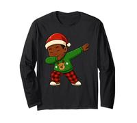 Divertente Bambino Nero Che tampona Merry Christmas Santa Xmas per Ragazzi e Ragazze Maglia a Manica