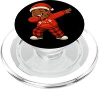 Divertente bambino nero che tampona Merry Christmas Santa Xmas per ragazzi e ragazze PopSockets PopGrip per MagSafe