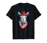 Divertente Bandana con Lama Occidentale Cowboy Bandiera USA Maglietta