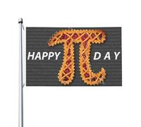 Divertente bandiera a spirale per il Pi Day con la matematica del Pi greco 3,14, bandiera da esterno bifacciale per giardino e cortile con occhielli in ottone, 3 x 5 piedi.