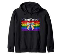 Divertente Bandiera Arcobaleno Gay Pride I Can't Even Think Straight Felpa con Cappuccio