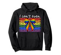 Divertente bandiera arcobaleno gay pride I Can't Even Think Straight Felpa con Cappuccio