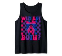 Divertente bandiera bisessuale bi-orgoglio LGBTQ Coquette Bow Why Not Entrambi Canotta