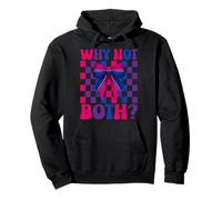 Divertente bandiera bisessuale bi-orgoglio LGBTQ Coquette Bow Why Not Entrambi Felpa con Cappuccio