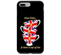 Divertente bandiera britannica Keep Calm and Have a Cup of Tea Custodia per iPhone 7 Plus/8 Plus