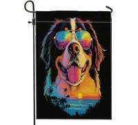 Divertente bandiera da giardino con cane da montagna del Bernese, 30,5 x 45,7 cm, double face, decorativa per esterni, colorata bandiera per casa, piccola bandiera per cortile e prato