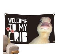 Divertente Bandiera Da Parete Di Benvenuto Nella Mia Culla - Arazzo Elegante Per Dormitorio E Grotta Da Uomo, Pannello Di Decorazione Del Cortile | Banner Di Forniture Per Festa, Decorazione Della