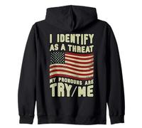 Divertente Bandiera degli Stati Uniti Identificarsi Come Felpa con Cappuccio