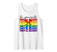 Divertente bandiera del gay pride LGBTQ Sii te stesso si adatteranno Canotta