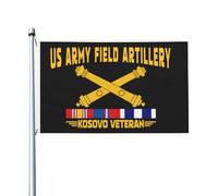 Divertente Bandiera doppia faccia US Army Field Artillery Kos Veteran Flag Resistente alle intemperie Bandiera in poliestere 3x5 Ft per Decorazioni perpatio,Decorazioni per giardino