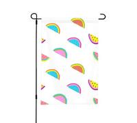Divertente bandiera estiva da giardino con anguria colorata, 12x18 pollici, bifacciale, per esterni