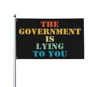 Divertente bandiera "Il governo ti sta mentendo" 3x5 - Striscione da esterno audace per decorazioni politiche da prato