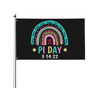 Divertente bandiera matematica Happy Pi Day 3x5 Ft su un lato Outdoor Farmhouse Yard Sign Bandiera decorativa da giardino con occhielli in ottone
