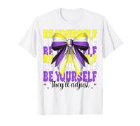 Divertente bandiera non binaria Pride Girl Be Yourself They will Adjust Maglietta