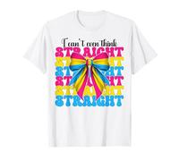 Divertente bandiera pansessuale Pan Pride I Can't Even Think Straight Maglietta
