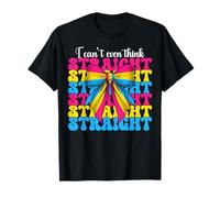 Divertente bandiera pansessuale Pan Pride I Can't Even Think Straight Maglietta