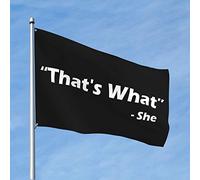 Divertente bandiera per camera con scritta in lingua inglese "That's What She Say", decorazione per camper (60 x 90 cm)