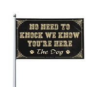 Divertente bandiera per camera con scritta "No Need To Knock We Know You'Re Here", decorazione per la casa, 120 x 180 cm