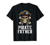 Divertente Bandiera Pirata con Teschio, Padre Jolly Roger, Ossa Incrociate Maglietta
