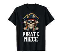 Divertente Bandiera Pirata Nipote Jolly Roger Crossbones Teschio Maglietta