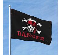 Divertente bandiera pirata pericolo casa lago decorazione camera porta (60 x 90 cm)