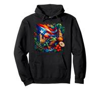 Divertente Bandiera portoricana Boricua Coqui Rana Taino portoricano Felpa con Cappuccio