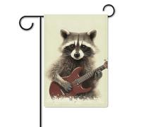 Divertente bandiera procione 30,5 x 45,7 cm in poliestere a doppia faccia bandiere da giardino benvenuto bandiere da cortile banner decorazione esterna per cortile portico prato