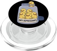 Divertente barattolo antidepressivo a forma di anatra gialla, per ragazzi e ragazze PopSockets PopGrip per MagSafe