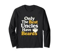 Divertente Barba Baffi Zio Migliori zii Hanno Maglia a Manica