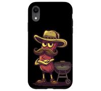 Divertente barbecue Hotdog con barba baffi per gli amanti del barbecue Custodia per iPhone XR