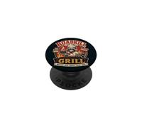 Divertente barbecue Roadkill on the Grill Pitmaster Raccoon PopSockets PopGrip Adesivo