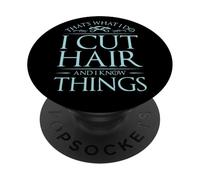 Divertente barbiere parrucchiere parrucchiere taglio capelli sapere cose PopSockets PopGrip Adesivo
