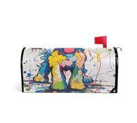 Divertente Barboncino Gigante Cane Pittura Decorativa mailbox avvolge per halloween carino pasqua mailbox copre magnetico formato standard Caja de correos