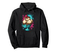 Divertente Baseball Ice Cream Sundae Art Felpa con Cappuccio
