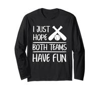 Divertente Baseball Spero Solo Che entrambe Le Squadre Si divertano a Fare Sport Maglia a Manica